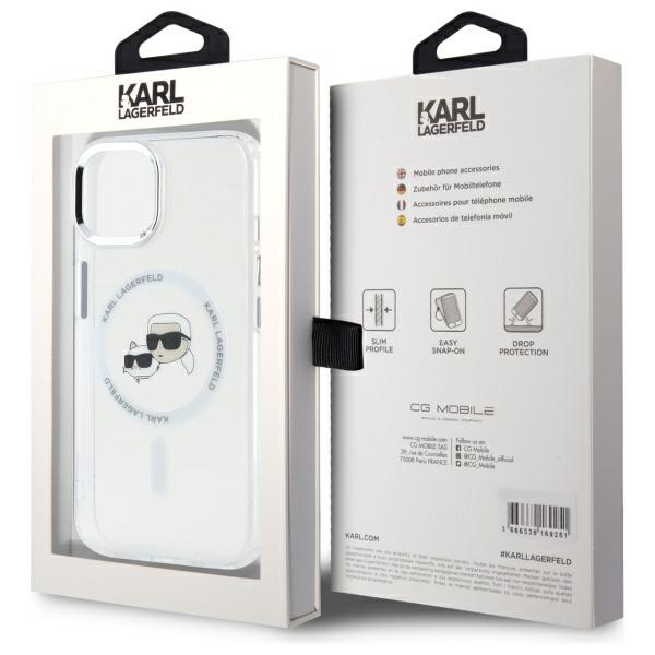 iTok webáruház - Karl Lagerfeld Karl Lagerfeld IML Metal Karl&Choupette Head MagSafe tok iPhone 15-höz (fehér) 8 Karl Lagerfeld IML Metal Karl&Choupette Head MagSafe iPhone 15 Case (fehér)