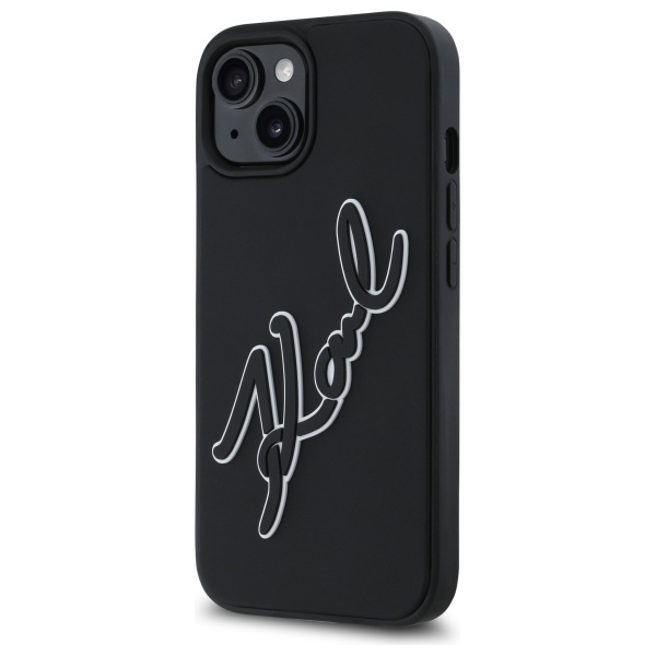iTok webáruház - Karl Lagerfeld Karl Lagerfeld 3D Rubber Signature tok iPhone 15 készülékhez (fekete) 2 Karl Lagerfeld 3D Rubber Signature iPhone 15 Case (fekete)