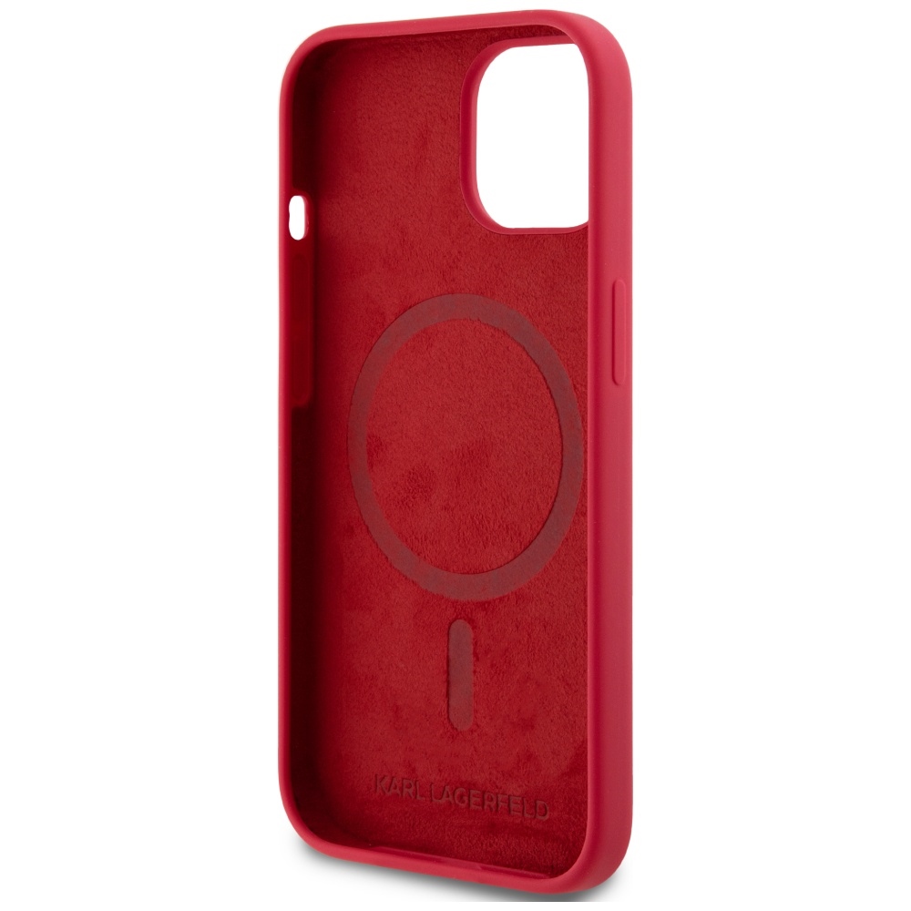 iTok webáruház - Karl Lagerfeld Karl Lagerfeld Silicone Karl&Choupette Heads Ring MagSafe tok iPhone 15 készülékhez (piros) 7 Karl Lagerfeld Silicone Karl&Choupette Heads Ring MagSafe iPhone 15 Case (piros)