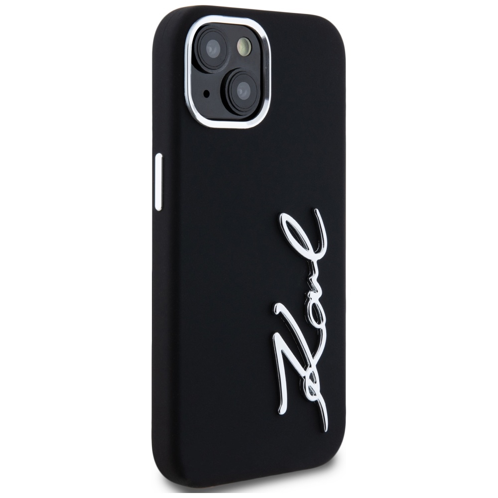 iTok webáruház - Karl Lagerfeld Karl Lagerfeld Silicone Metal Script Logo iPhone 15 Case (fekete) 4 Karl Lagerfeld Silicone Metal Script Logo iPhone 15 Case (fekete)