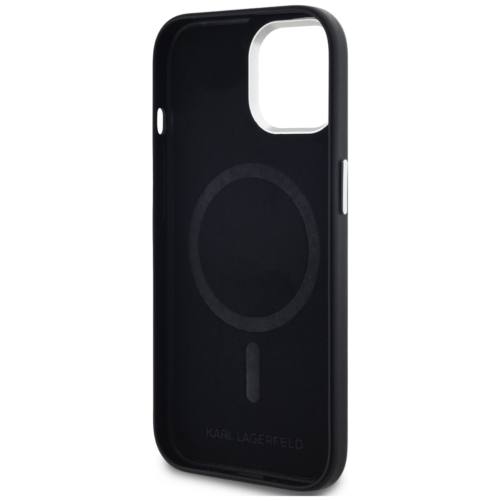 iTok webáruház - Karl Lagerfeld Karl Lagerfeld FW Metal Plate MagSafe tok iPhone 15-höz (fekete) 7 Karl Lagerfeld FW Metal Plate MagSafe iPhone 15 Case (fekete)