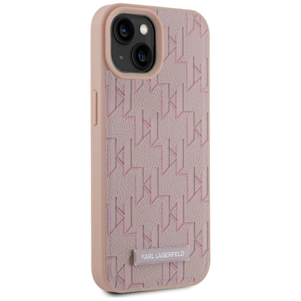 iTok webáruház - Karl Lagerfeld Karl Lagerfeld Leather Monogram Metal Logo MagSafe iPhone 15 tok (rózsaszín) 4 Karl Lagerfeld Leather Monogram Metal Logo MagSafe iPhone 15 Case (rózsaszín)