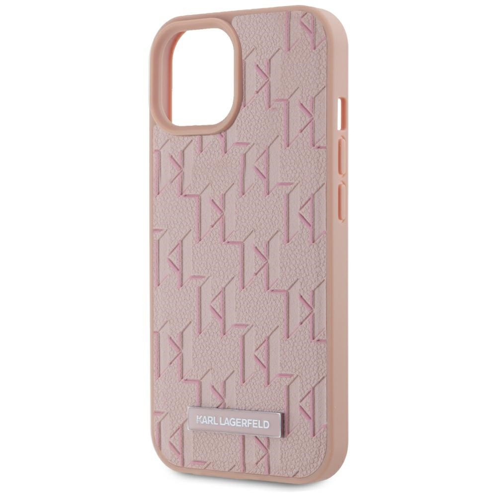 iTok webáruház - Karl Lagerfeld Karl Lagerfeld Leather Monogram Metal Logo MagSafe iPhone 15 tok (rózsaszín) 6 Karl Lagerfeld Leather Monogram Metal Logo MagSafe iPhone 15 Case (rózsaszín)