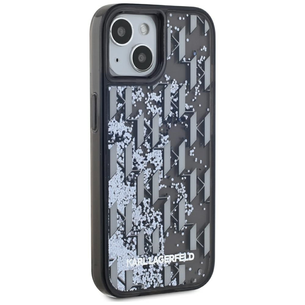 iTok webáruház - Karl Lagerfeld Karl Lagerfeld Liquide Glitter Monogram Gradient iPhone 15 tok (fekete) 4 Karl Lagerfeld Liquide Glitter Monogram Gradient iPhone 15 Case (fekete)