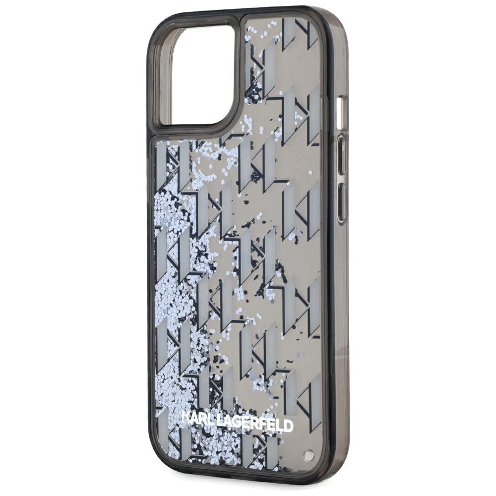 iTok webáruház - Karl Lagerfeld Karl Lagerfeld Liquide Glitter Monogram Gradient iPhone 15 tok (fekete) 6 Karl Lagerfeld Liquide Glitter Monogram Gradient iPhone 15 Case (fekete)