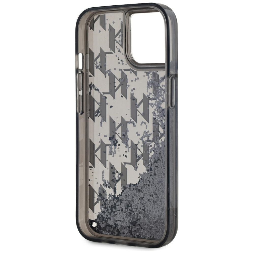 iTok webáruház - Karl Lagerfeld Karl Lagerfeld Liquide Glitter Monogram Gradient iPhone 15 tok (fekete) 7 Karl Lagerfeld Liquide Glitter Monogram Gradient iPhone 15 Case (fekete)