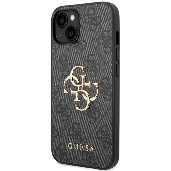 iTok webáruház - Guess Guess 4G Big Metal Logo tok iPhone 15-höz (szürke) 2 Guess 4G Big Metal Logo iPhone 15 Case (szürke)