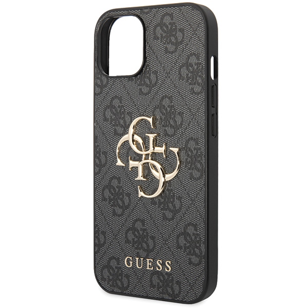 iTok webáruház - Guess Guess 4G Big Metal Logo tok iPhone 15-höz (szürke) 6 Guess 4G Big Metal Logo iPhone 15 Case (szürke)