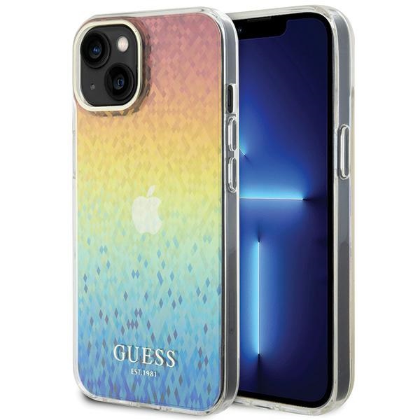 iTok webáruház - Guess Guess IML Faceted Mirror Disco Iridescent tok iPhone 15-höz (többszínű) 1 Guess IML Faceted Mirror Disco Iridescent case for iPhone 15 (többszínű)