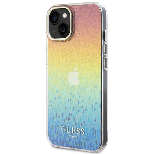 iTok webáruház - Guess Guess IML Faceted Mirror Disco Iridescent tok iPhone 15-höz (többszínű) 2 Guess IML Faceted Mirror Disco Iridescent case for iPhone 15 (többszínű)