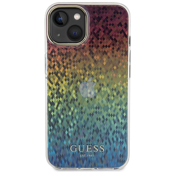 iTok webáruház - Guess Guess IML Faceted Mirror Disco Iridescent tok iPhone 15-höz (többszínű) 3 Guess IML Faceted Mirror Disco Iridescent case for iPhone 15 (többszínű)