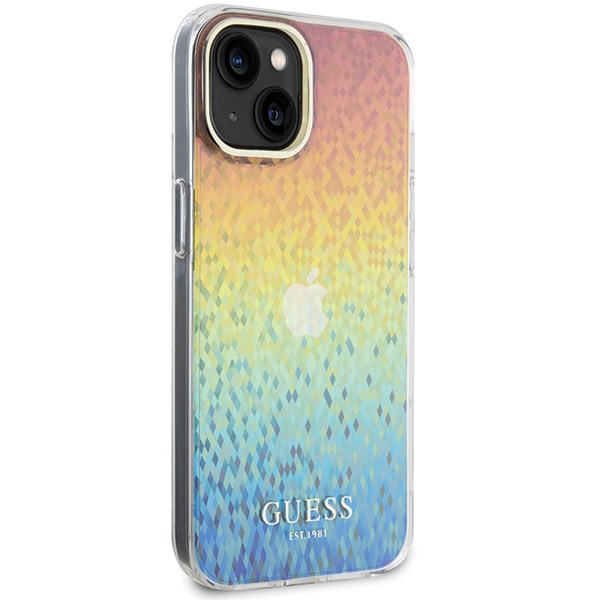 iTok webáruház - Guess Guess IML Faceted Mirror Disco Iridescent tok iPhone 15-höz (többszínű) 4 Guess IML Faceted Mirror Disco Iridescent case for iPhone 15 (többszínű)
