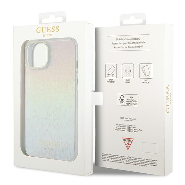 iTok webáruház - Guess Guess IML Faceted Mirror Disco Iridescent tok iPhone 15-höz (többszínű) 8 Guess IML Faceted Mirror Disco Iridescent case for iPhone 15 (többszínű)