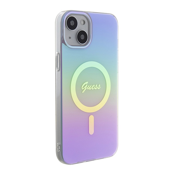 iTok webáruház - Guess Guess GUHMP15SHITSU iPhone 15 6,1" lila kemény tok IML Iridescent MagSafe 4 Guess GUHMP15SHITSU iPhone 15 6.1" purple/purple hardcase IML Iridescent MagSafe