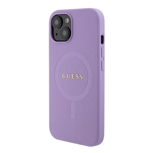 iTok webáruház - Guess Guess GUHMP15SPSAHMCU iPhone 15 6.1" lila keménytok – Saffiano MagSafe 2 Guess GUHMP15SPSAHMCU iPhone 15 6.1" purple/purple hardcase Saffiano MagSafe