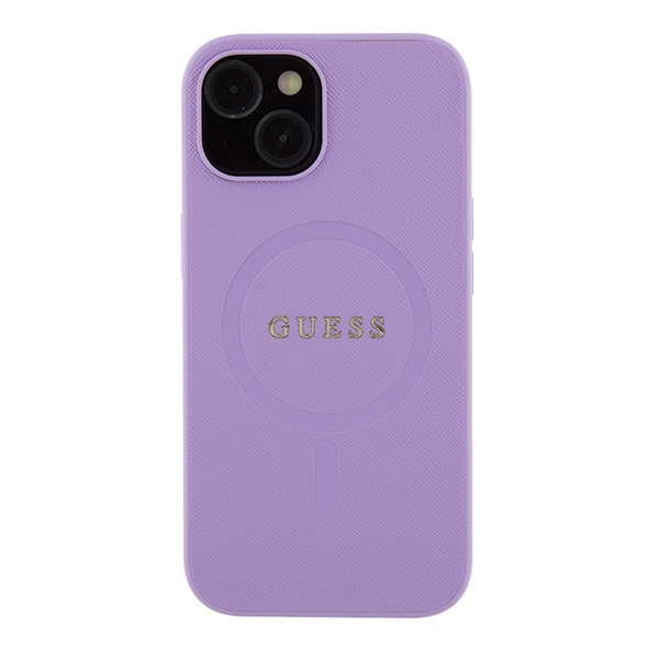 iTok webáruház - Guess Guess GUHMP15SPSAHMCU iPhone 15 6.1" lila keménytok – Saffiano MagSafe 3 Guess GUHMP15SPSAHMCU iPhone 15 6.1" purple/purple hardcase Saffiano MagSafe
