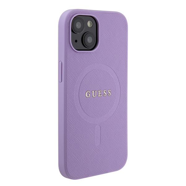 iTok webáruház - Guess Guess GUHMP15SPSAHMCU iPhone 15 6.1" lila keménytok – Saffiano MagSafe 4 Guess GUHMP15SPSAHMCU iPhone 15 6.1" purple/purple hardcase Saffiano MagSafe