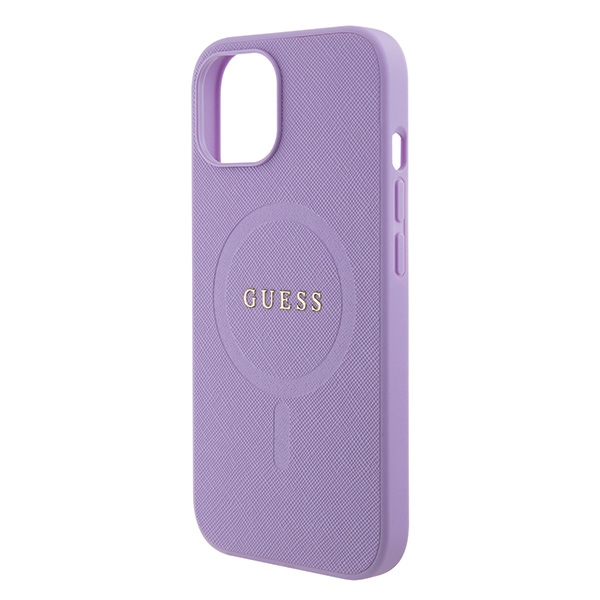 iTok webáruház - Guess Guess GUHMP15SPSAHMCU iPhone 15 6.1" lila keménytok – Saffiano MagSafe 6 Guess GUHMP15SPSAHMCU iPhone 15 6.1" purple/purple hardcase Saffiano MagSafe