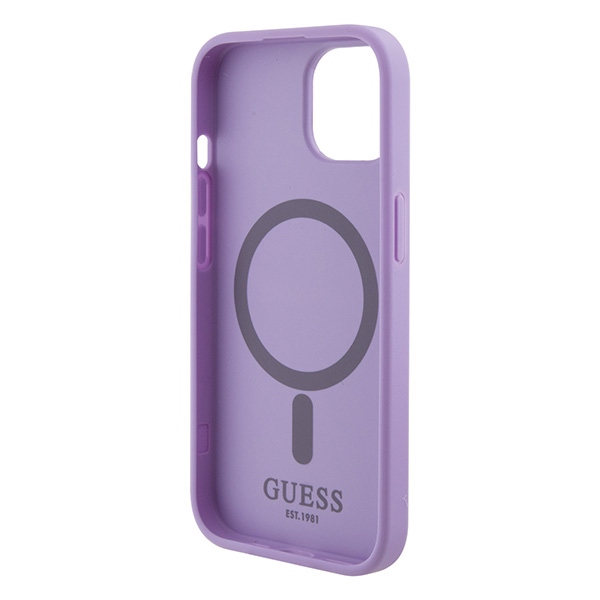 iTok webáruház - Guess Guess GUHMP15SPSAHMCU iPhone 15 6.1" lila keménytok – Saffiano MagSafe 7 Guess GUHMP15SPSAHMCU iPhone 15 6.1" purple/purple hardcase Saffiano MagSafe