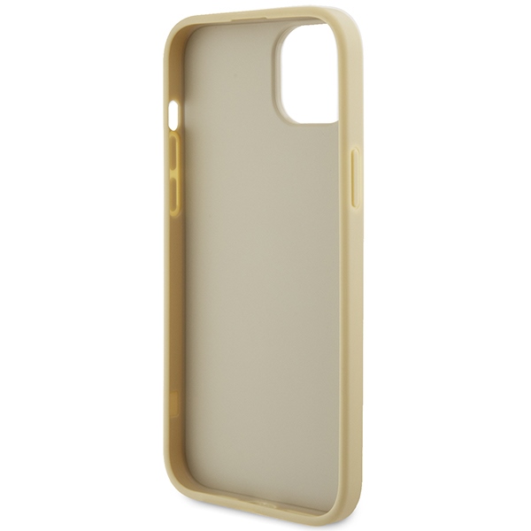 iTok webáruház - Guess Guess Leather 4G Metal Logo Strass tok iPhone 15-höz (arany) 7 Guess Leather 4G Metal Logo Strass case for iPhone 15 (arany)