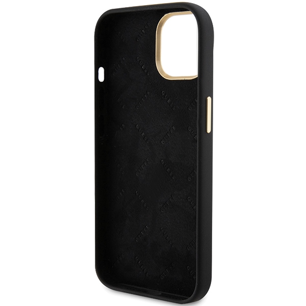 iTok webáruház - Guess Guess Silicone Script Metal Logo & Frame tok iPhone 15 Pro készülékhez (fekete) 7 Guess Silicone Script Metal Logo & Frame case for iPhone 15 (fekete)