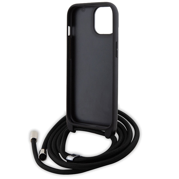 iTok webáruház - Karl Lagerfeld Karl Lagerfeld Crossbody Saffiano Metal Pin Karl & Choupette tok iPhone 15 Plus készülékhez (fekete) 6 Karl Lagerfeld Crossbody Saffiano Metal Pin Karl & Choupette case for iPhone 15 Plus (fekete)