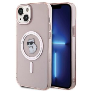 Karl Lagerfeld IML Choupette MagSafe tok iPhone 15 Plus készülékhez (rózsaszín)