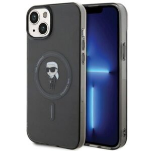 Karl Lagerfeld IML Ikonik MagSafe tok iPhone 15 Plus készülékhez (fekete)
