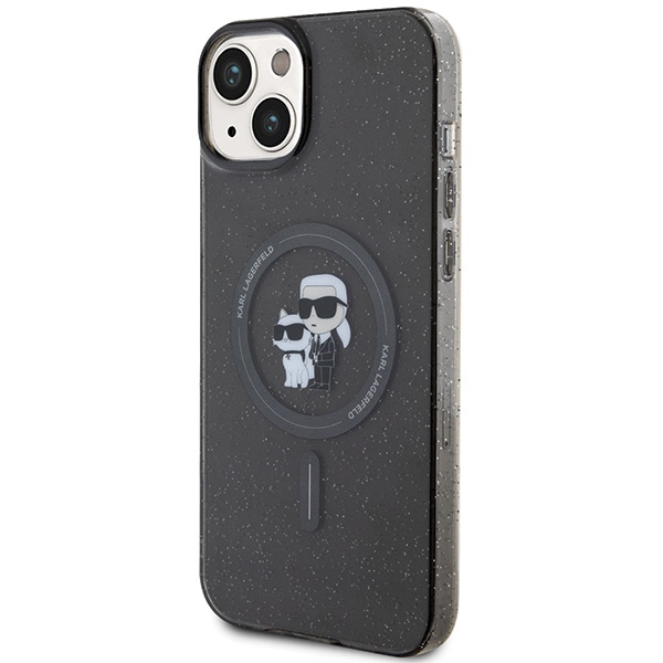 iTok webáruház - Karl Lagerfeld Karl Lagerfeld Karl&Choupette Glitter MagSafe tok iPhone 15 Plus készülékhez (fekete) 2 Karl Lagerfeld Karl&Choupette Glitter MagSafe case for iPhone 15 Plus (fekete)
