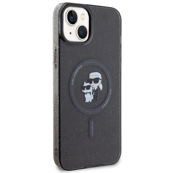 iTok webáruház - Karl Lagerfeld Karl Lagerfeld Karl&Choupette Glitter MagSafe tok iPhone 15 Plus készülékhez (fekete) 4 Karl Lagerfeld Karl&Choupette Glitter MagSafe case for iPhone 15 Plus (fekete)