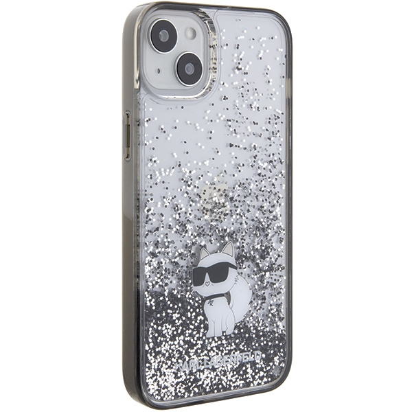 iTok webáruház - Karl Lagerfeld Karl Lagerfeld Liquid Glitter Choupette tok iPhone 15 Plus (átlátszó) 4 Karl Lagerfeld Liquid Glitter Choupette case for iPhone 15 Plus (átlátszó)