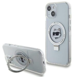 Karl Lagerfeld KLHMP15MHMRSCHH iPhone 15 Plus tok Ring Stand Choupette Head MagSafe – fehér