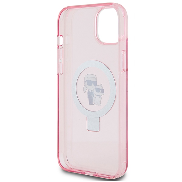 iTok webáruház - Karl Lagerfeld Karl Lagerfeld Ring Stand Karl&Choupette MagSafe tok iPhone 15 Plus készülékhez (rózsaszín) 7 Karl Lagerfeld Ring Stand Karl&Choupette MagSafe case for iPhone 15 Plus (rózsaszín)