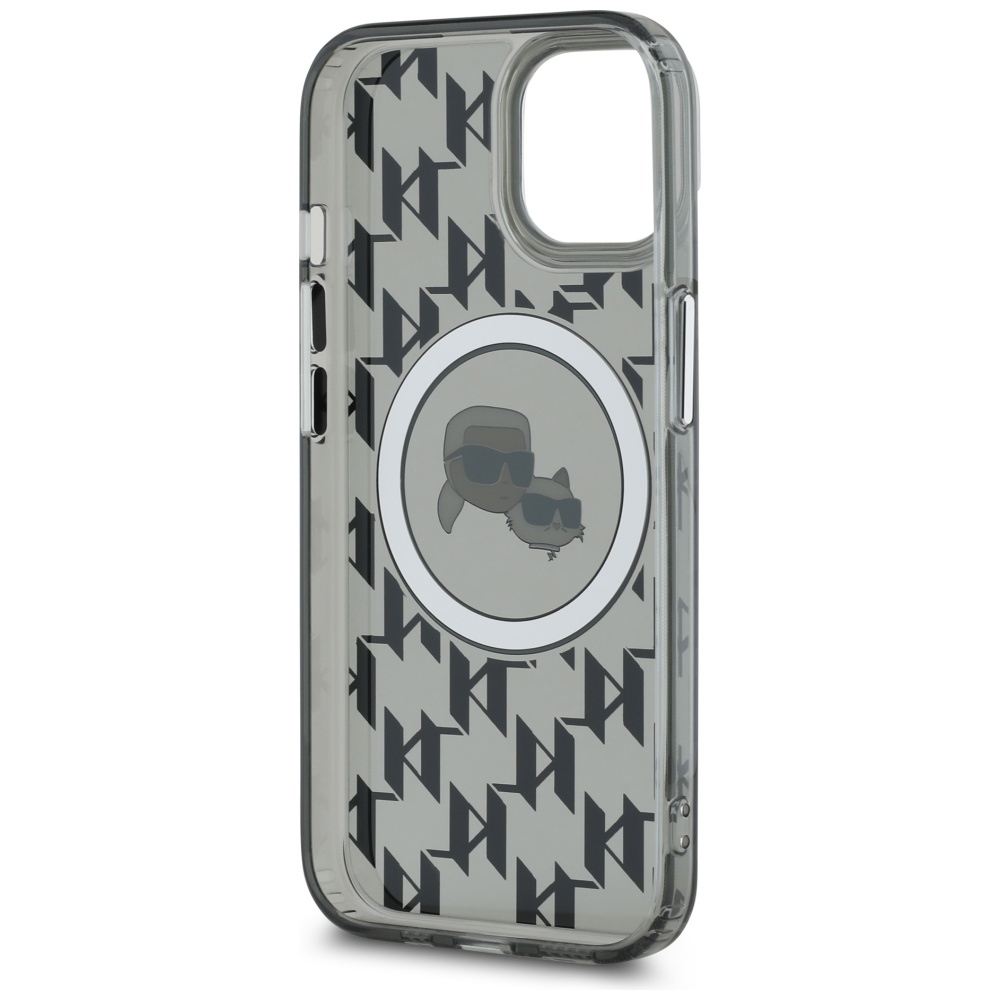 iTok webáruház - Karl Lagerfeld Karl Lagerfeld IML Monogram Karl & Choupette Head MagSafe tok iPhone 15 Plus készülékhez (fekete) 7 Karl Lagerfeld IML Monogram Karl & Choupette Head MagSafe iPhone 15 Plus Case (fekete)