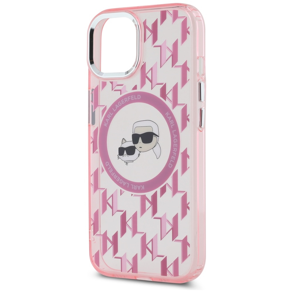 iTok webáruház - Karl Lagerfeld Karl Lagerfeld IML Monogram Karl & Choupette Head MagSafe tok iPhone 15 Plus készülékhez (rózsaszín) 6 Karl Lagerfeld IML Monogram Karl & Choupette Head MagSafe iPhone 15 Plus Case (rózsaszín)