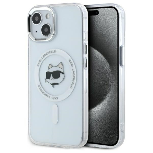 iTok webáruház - Karl Lagerfeld Karl Lagerfeld IML Metal Choupette Head MagSafe tok iPhone 15 Plus készülékhez (fehér) 1 Karl Lagerfeld IML Metal Choupette Head MagSafe iPhone 15 Plus Case (fehér)