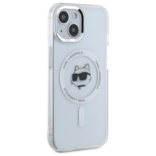 iTok webáruház - Karl Lagerfeld Karl Lagerfeld IML Metal Choupette Head MagSafe tok iPhone 15 Plus készülékhez (fehér) 4 Karl Lagerfeld IML Metal Choupette Head MagSafe iPhone 15 Plus Case (fehér)