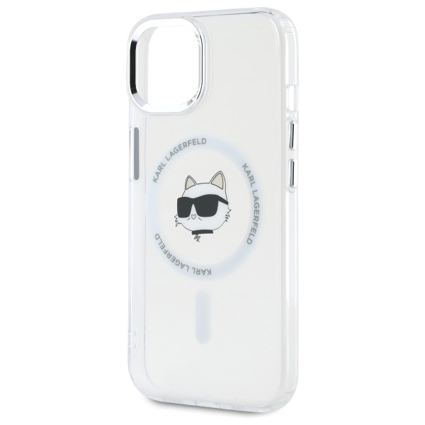 iTok webáruház - Karl Lagerfeld Karl Lagerfeld IML Metal Choupette Head MagSafe tok iPhone 15 Plus készülékhez (fehér) 6 Karl Lagerfeld IML Metal Choupette Head MagSafe iPhone 15 Plus Case (fehér)