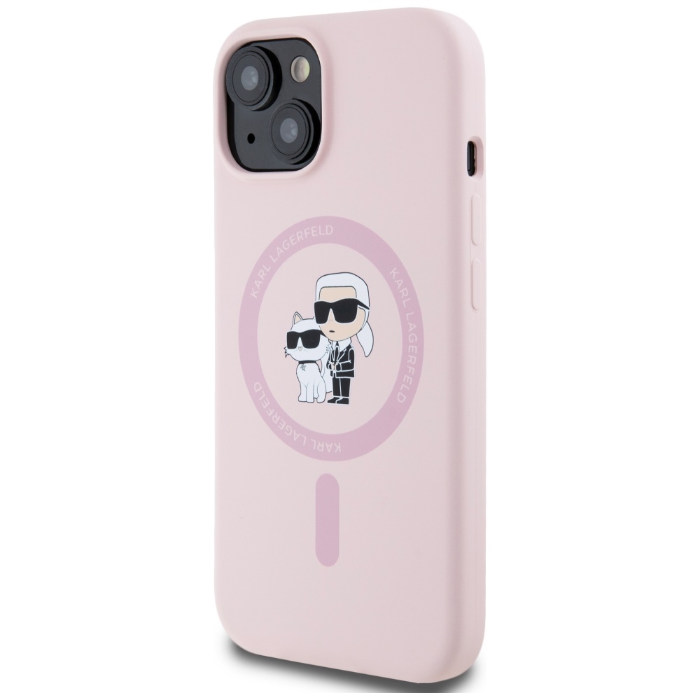 iTok webáruház - Karl Lagerfeld Karl Lagerfeld Silicone Karl&Choupette MagSafe iPhone 15 Plus tok (rózsaszín) 2 Karl Lagerfeld Silicone Karl&Choupette MagSafe iPhone 15 Plus Case (rózsaszín)