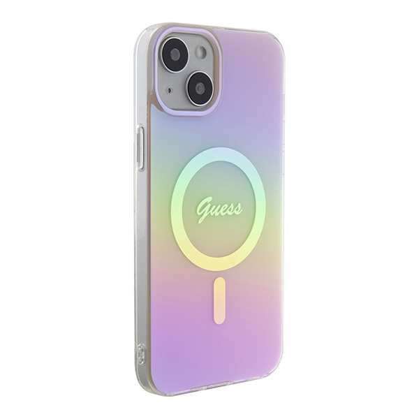 iTok webáruház - Guess Guess GUHMP15MHITSP iPhone 15 Plus 6,7 hüvelykes rózsaszín keménytok 4 Guess GUHMP15MHITSP iPhone 15 Plus 6.7" pink/pink hardcase IML Iridescent MagSafe