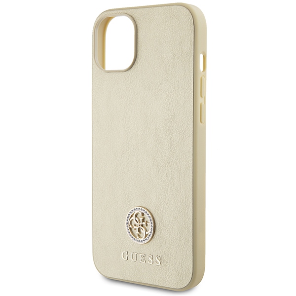 iTok webáruház - Guess Guess GUHCP15MPS4DGPD iPhone 15 Plus 6,7 hüvelykes tok – arany 6 Guess GUHCP15MPS4DGPD iPhone 15 Plus 6.7" gold/gold hardcase Strass Metal Logo