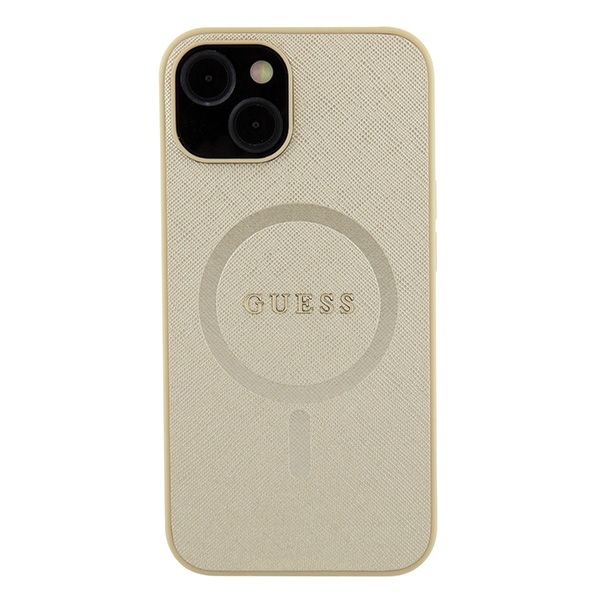 iTok webáruház - Guess Guess GUHMP15MPSAHMCB iPhone 15 Plus 6,7 hüvelykes arany keménytok – Saffiano MagSafe 3 Guess GUHMP15MPSAHMCB iPhone 15 Plus 6.7" gold/gold hardcase Saffiano MagSafe