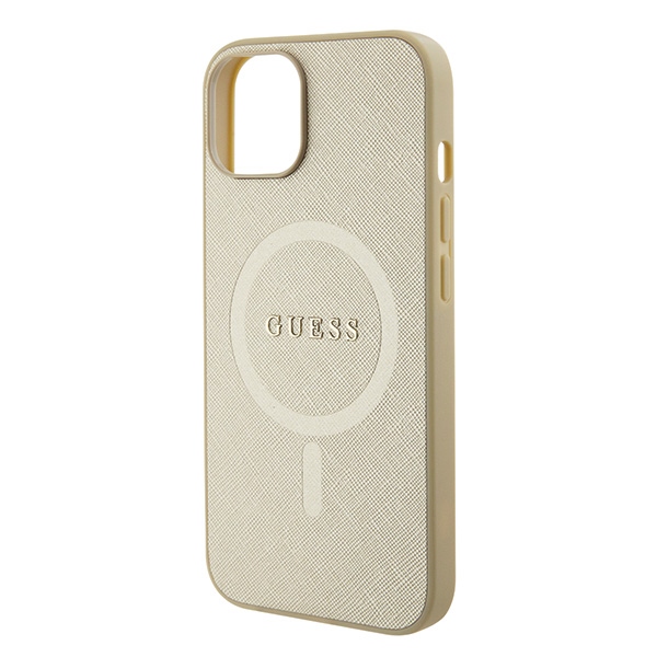 iTok webáruház - Guess Guess GUHMP15MPSAHMCB iPhone 15 Plus 6,7 hüvelykes arany keménytok – Saffiano MagSafe 5 Guess GUHMP15MPSAHMCB iPhone 15 Plus 6.7" gold/gold hardcase Saffiano MagSafe