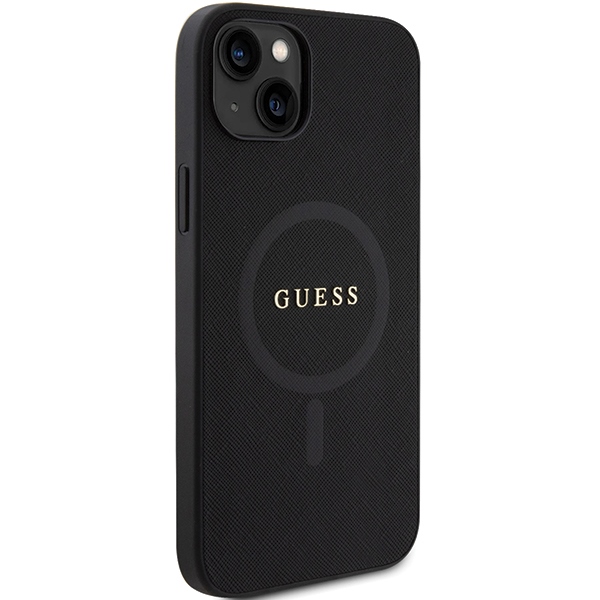 iTok webáruház - Guess Guess GUHMP15MPSAHMCK Saffiano MagSafe tok iPhone 15 Plus készülékhez, fekete 4 Guess GUHMP15MPSAHMCK iPhone 15 Plus 6.7" black/black hardcase Saffiano MagSafe