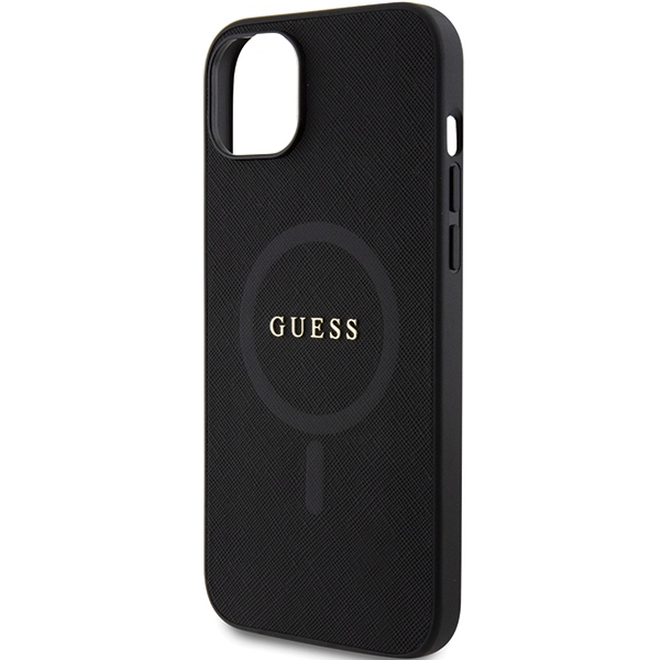 iTok webáruház - Guess Guess GUHMP15MPSAHMCK Saffiano MagSafe tok iPhone 15 Plus készülékhez, fekete 6 Guess GUHMP15MPSAHMCK iPhone 15 Plus 6.7" black/black hardcase Saffiano MagSafe