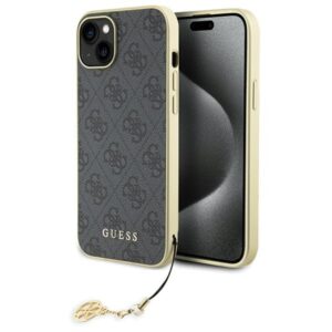Guess 4G Charms Collection case for iPhone 15 Plus (szürke)