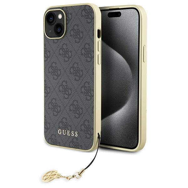 iTok webáruház - Guess Guess 4G Charms Collection case for iPhone 15 Plus (szürke) 1 Guess 4G Charms Collection case for iPhone 15 Plus (szürke)