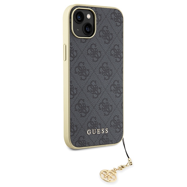 iTok webáruház - Guess Guess 4G Charms Collection case for iPhone 15 Plus (szürke) 4 Guess 4G Charms Collection case for iPhone 15 Plus (szürke)