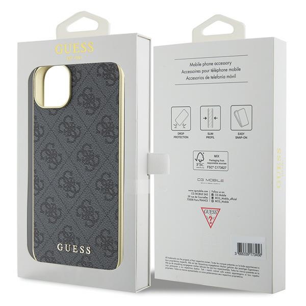 iTok webáruház - Guess Guess 4G Charms Collection case for iPhone 15 Plus (szürke) 8 Guess 4G Charms Collection case for iPhone 15 Plus (szürke)