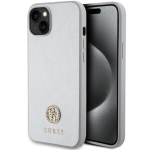 Guess GUHCP15MPS4DGPS iPhone 15 Plus 6,7 hüvelykes ezüst keménytok – 4G Strass Metal Logo